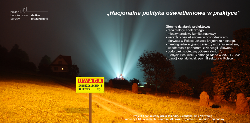 Baner projektu "Racjonalna polityka oświetleniowa w praktyce"